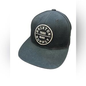 Brixton Supply Trade Mark Cap Hat Adult Snapback  Cap Black Adjustable